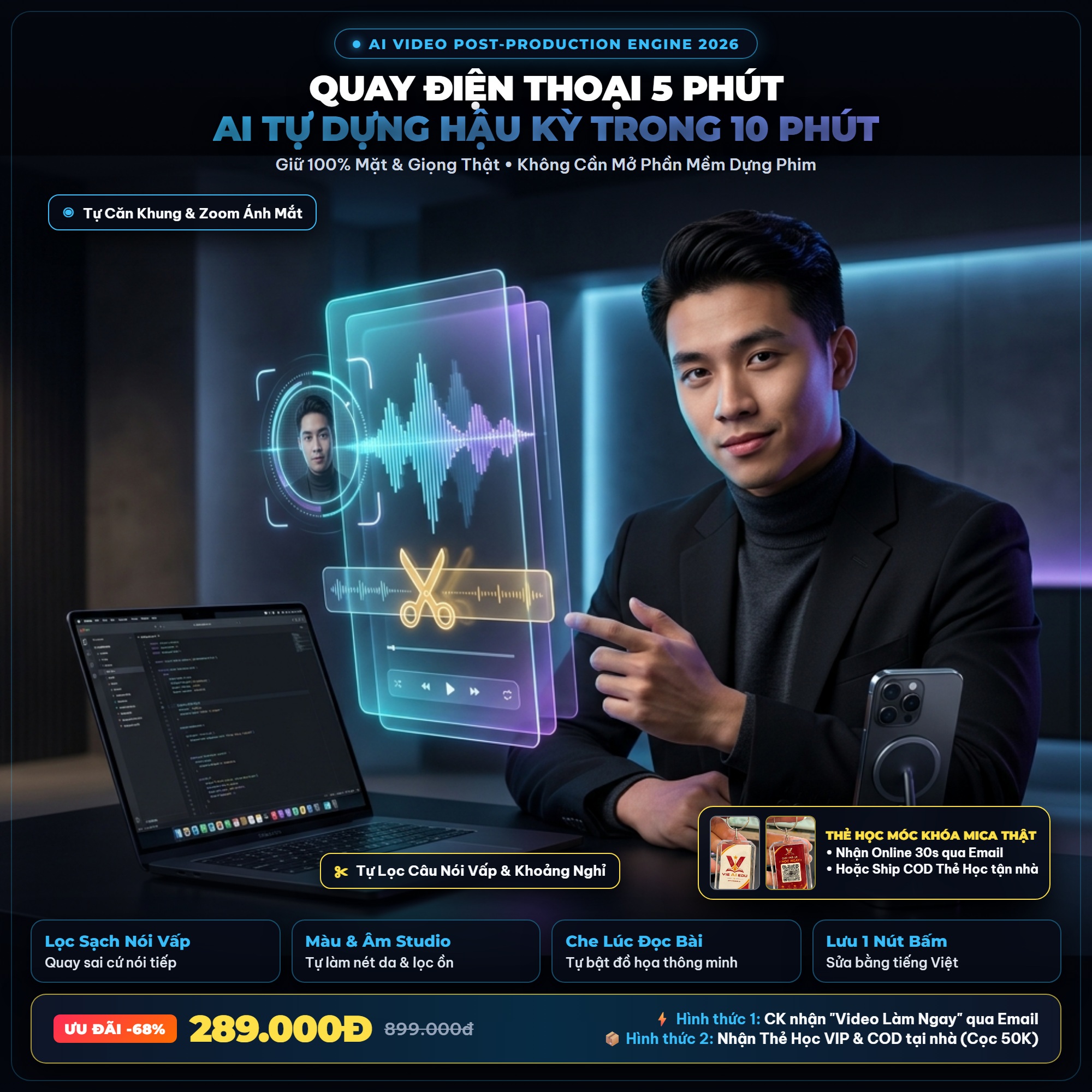 Tổng quan Video Hướng Dẫn Edit Hậu Kỳ Video Bằng AI Từ A-Z